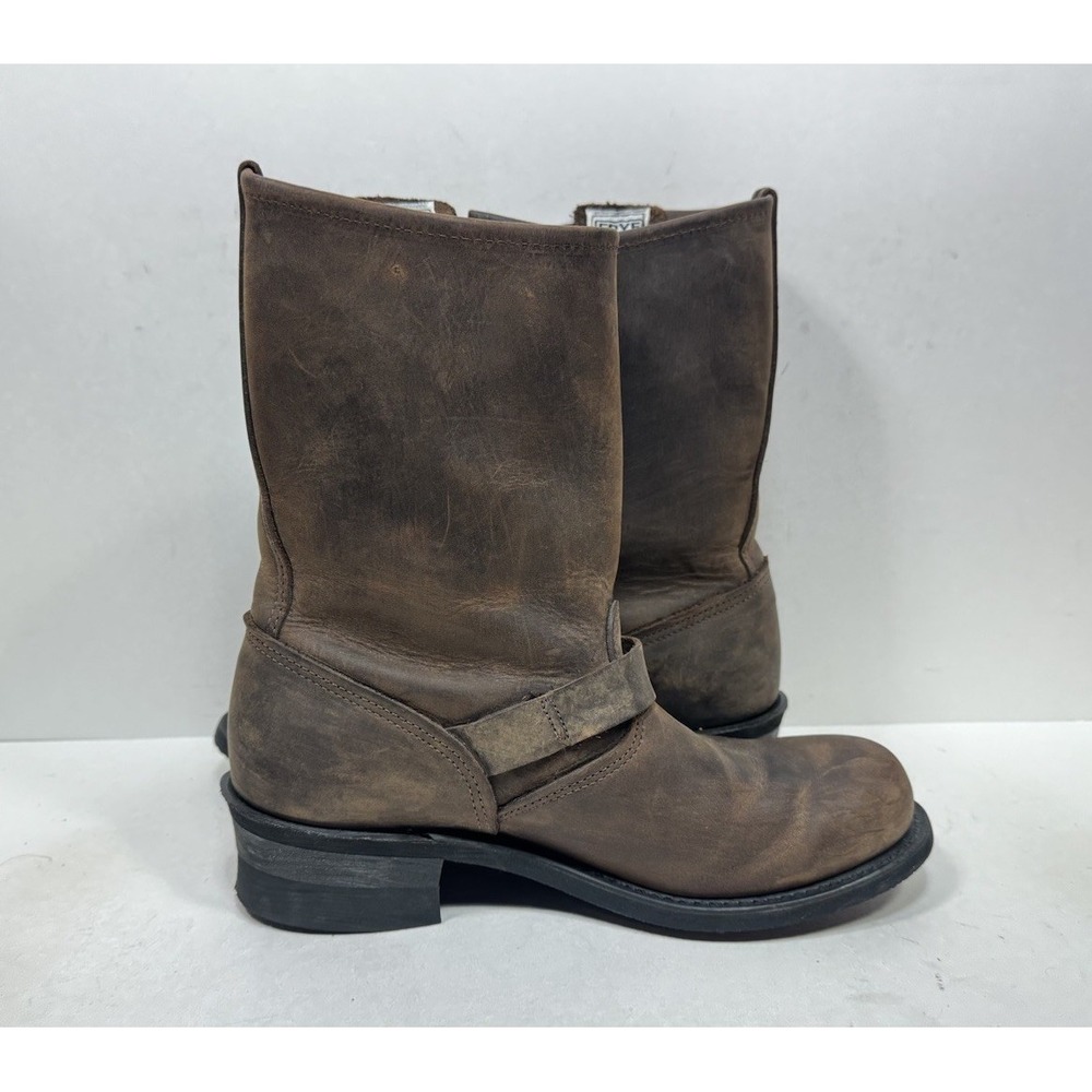 Frye 77400 Engineer 12R Womens Size 9.5 M Riding Leather Boots Made In USA Brown - Picture 6 of 9